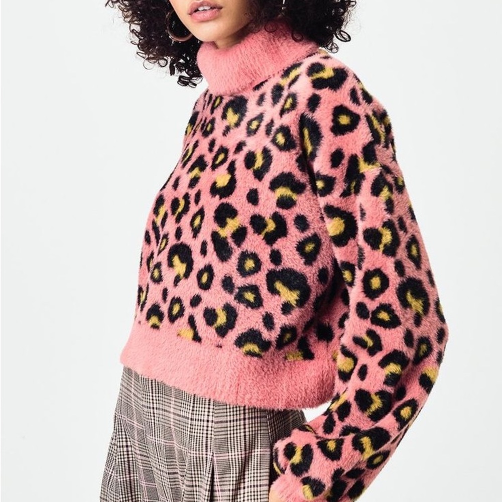 For Love & Lemons Angelina Leopard Turtleneck Sweater 💗🐆